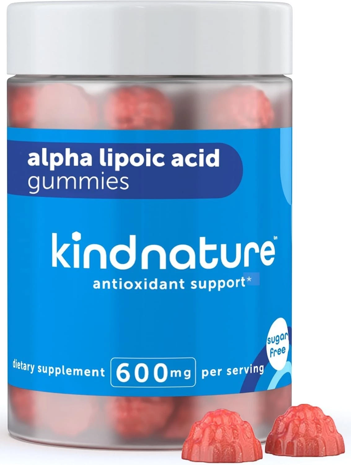 Kind Nature Alpha Lipoic Acid Gummies - Vegan, Sugar-Free, Low Calorie 600 mg AL