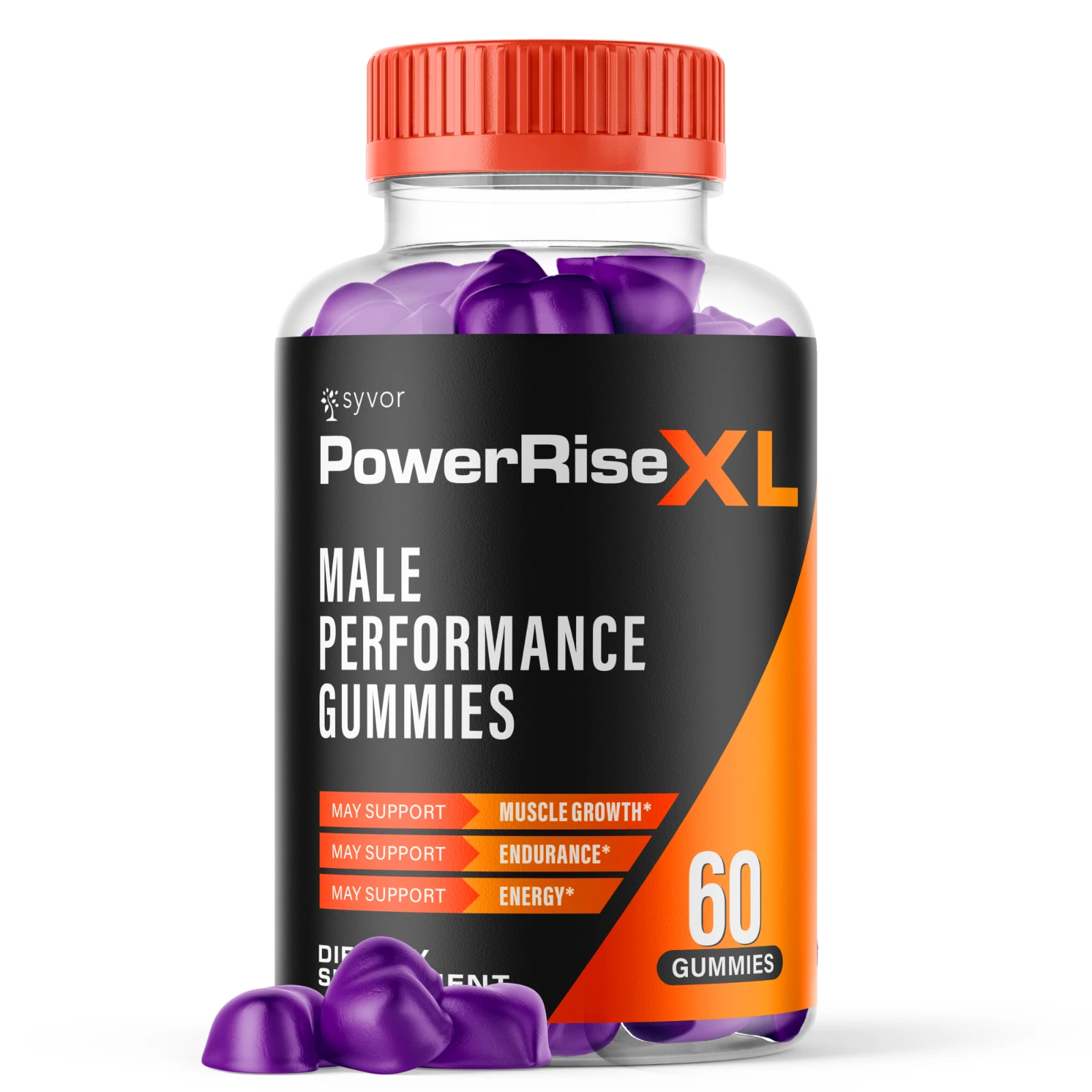 Power Rise XL Men's Gummies Advanced Pro Formula Chewable Supplement 60 Gummies