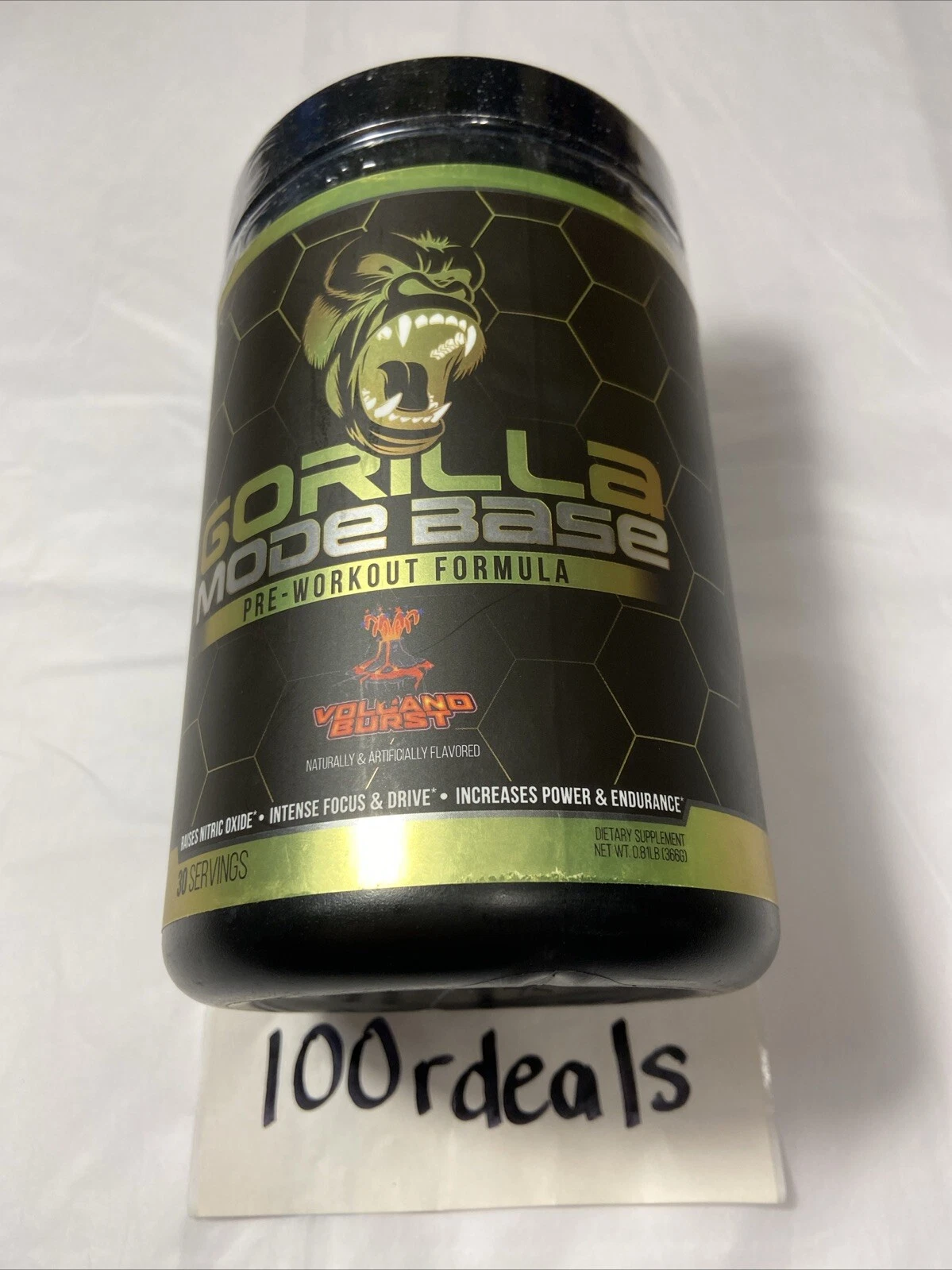 Gorilla Mode 베이스 프리워크아웃 포뮬러 - 화산 버스트 (0.79 Lbs / 30회분)