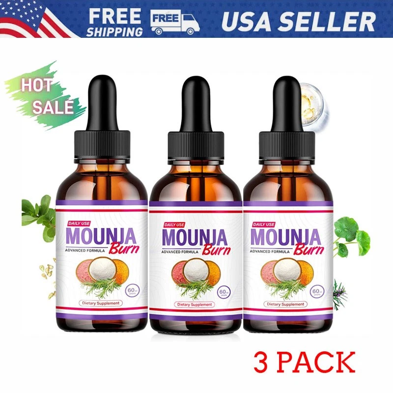 (3 Pack) Mounja Burn Dietary, Supplement Drops Advanced Weight Loss Formula NEW