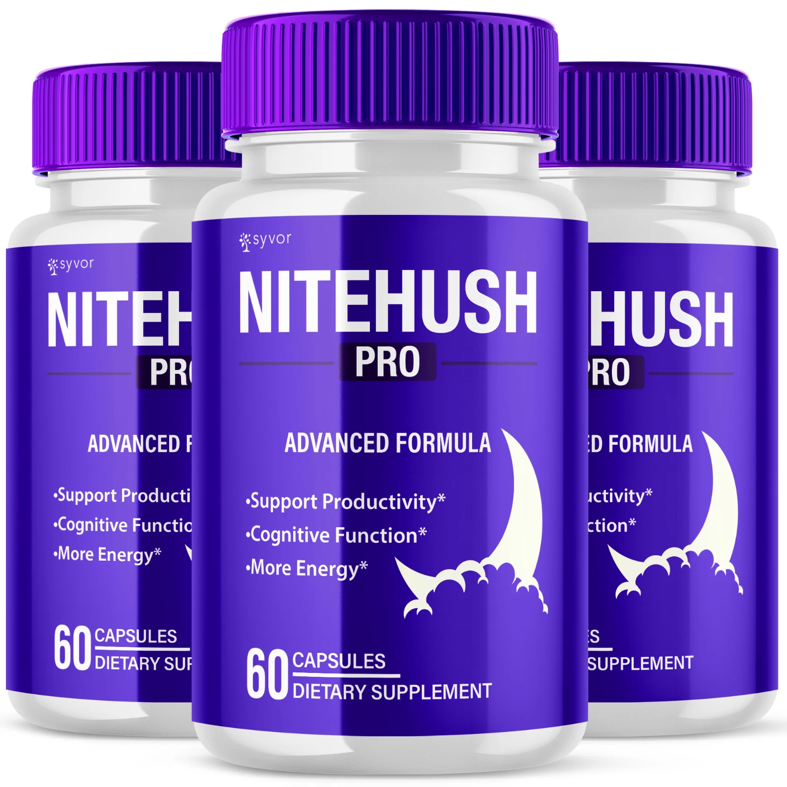 Nitehush Pro Nootropic Capsules Advanced Formula Brain Health Support 180 Caps