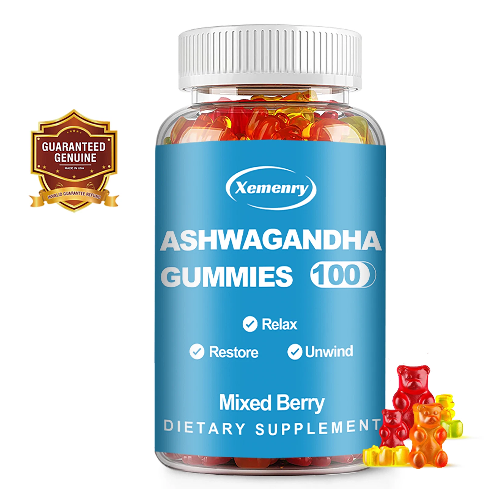 Ashwagandha - KSM-66 Organic Root Max Strength Stress Anxiety Sleep Relax Immune
