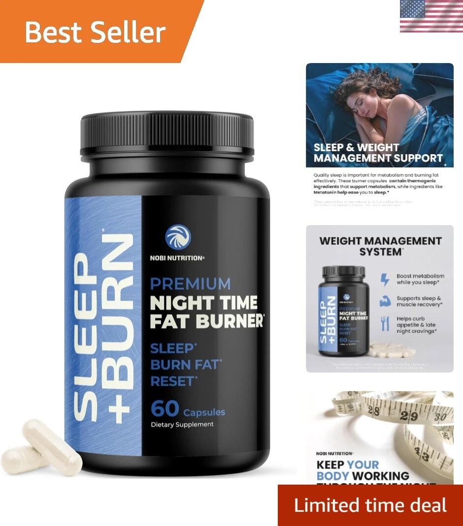 Unflavored Night Time Fat Burner | 60 Capsules for Metabolism & Appetite Control