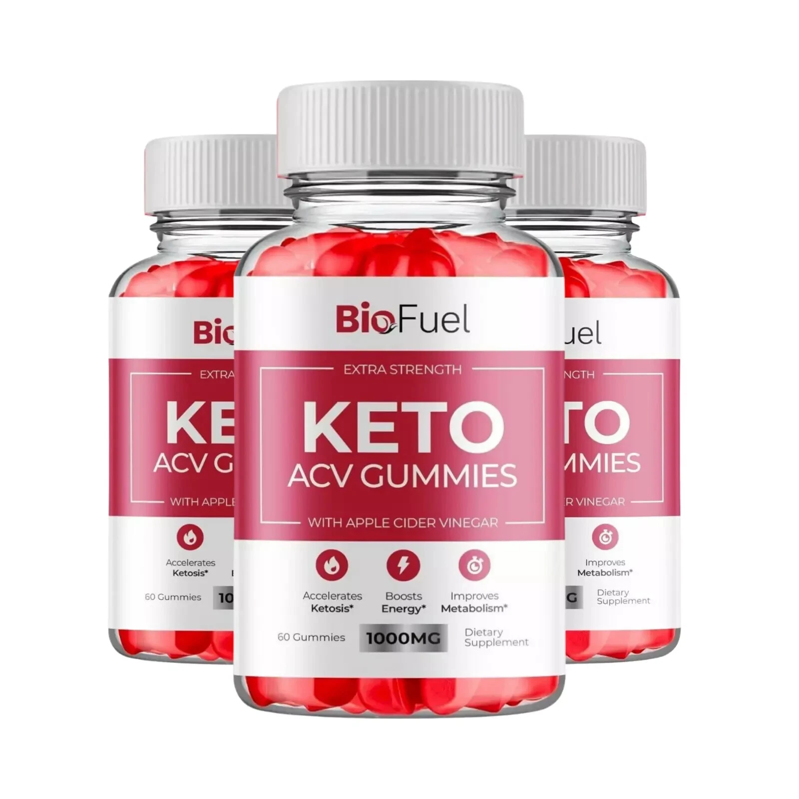 3-Pack BioFuel Keto Gummies, Bio Fuel Keto ACV Gummies Weight Loss -180 Gummies