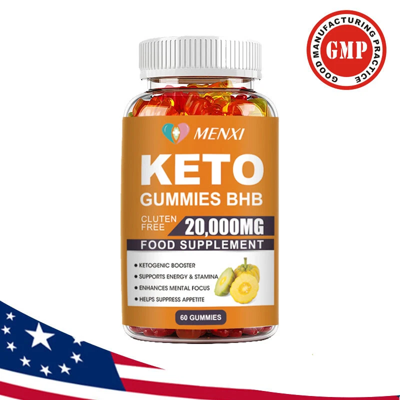 Keto Slimming Gummies 20,000mg Apple Cider Vinegar ACV Weight Loss 60 Gummy USA