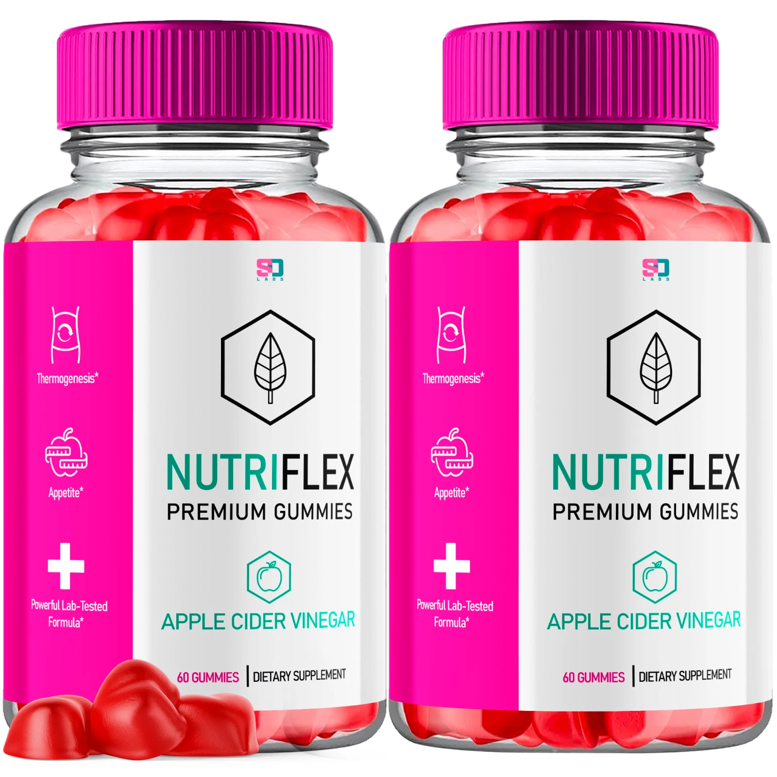 Nutriflex Premium ACV Gummies Weight Management Supplement (2 Pack)