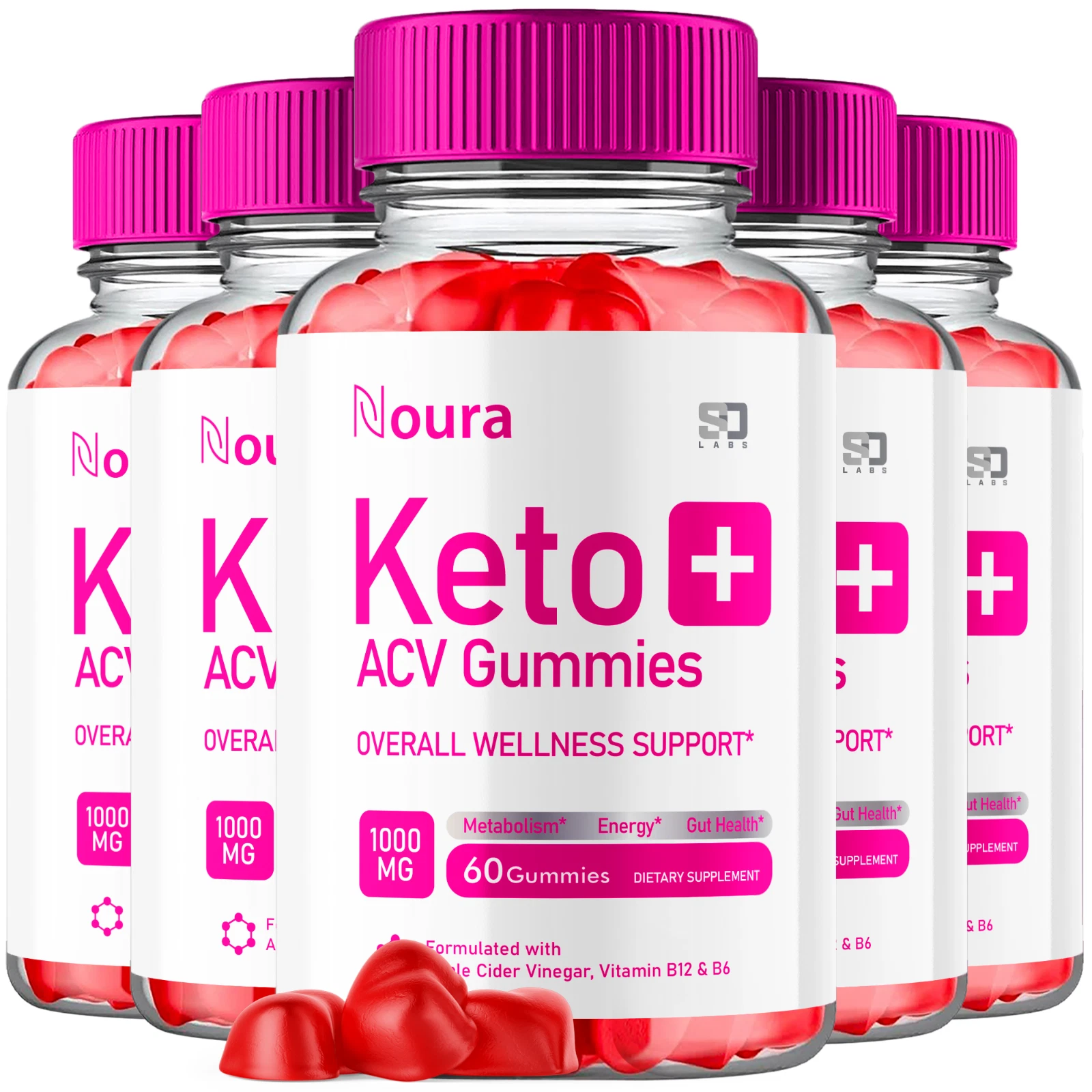 Noura Keto+ACV Gummies Support Overall Wellness, Metabolism & Energy (5 Pack)