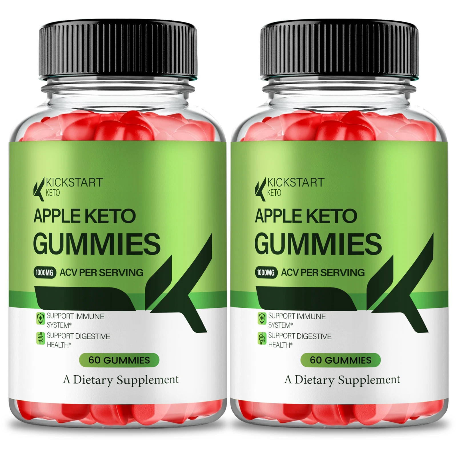 (2 Pack) KickStart Keto ACV Gummies, Kick Start for Weight Loss Management Gummy
