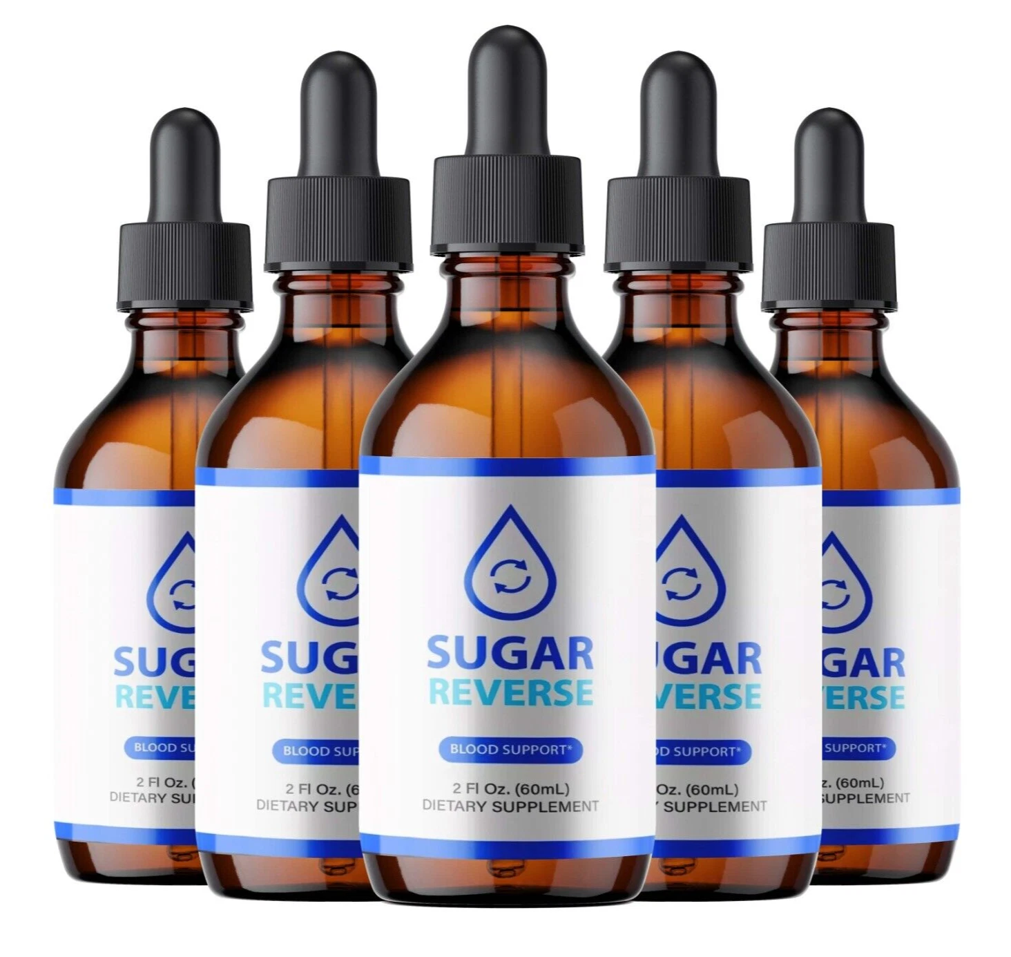 (5 Pack) Sugar Reverse Drops, Natural Blood Support Formula, SugarReverse Drops