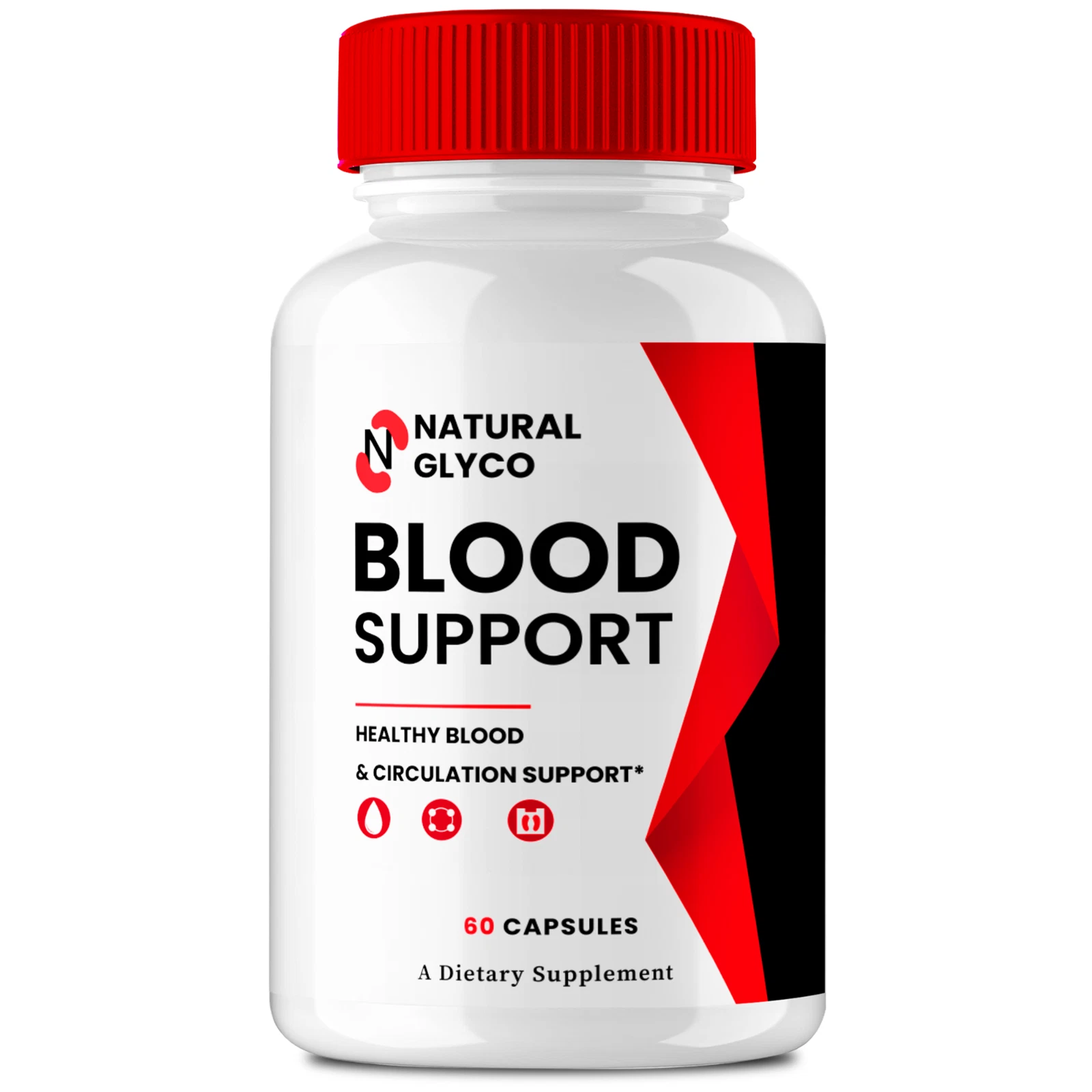 Natural Glyco Blood Capsules, Healthy Circulation & Stable Levels Pills 60ct
