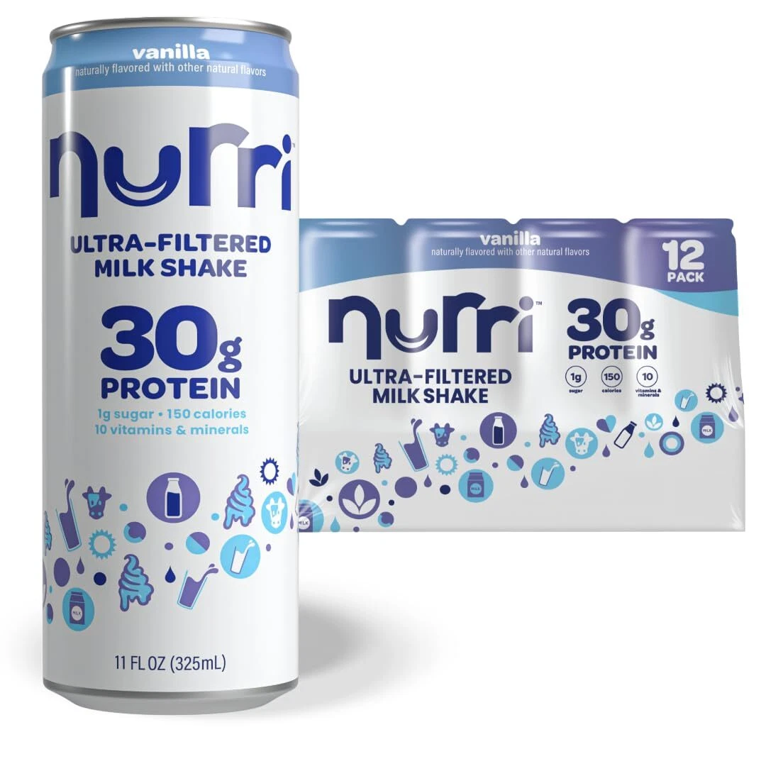 Nurri - 30g Protein Ultra Filtered Milk Shake – Vanilla - Lactose Free, Low