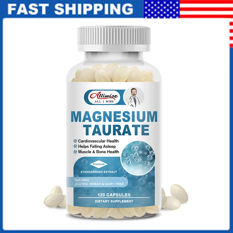Magnesium Taurate 700mg 120 Softgels Supports Cardiovascular Health and Anxiety