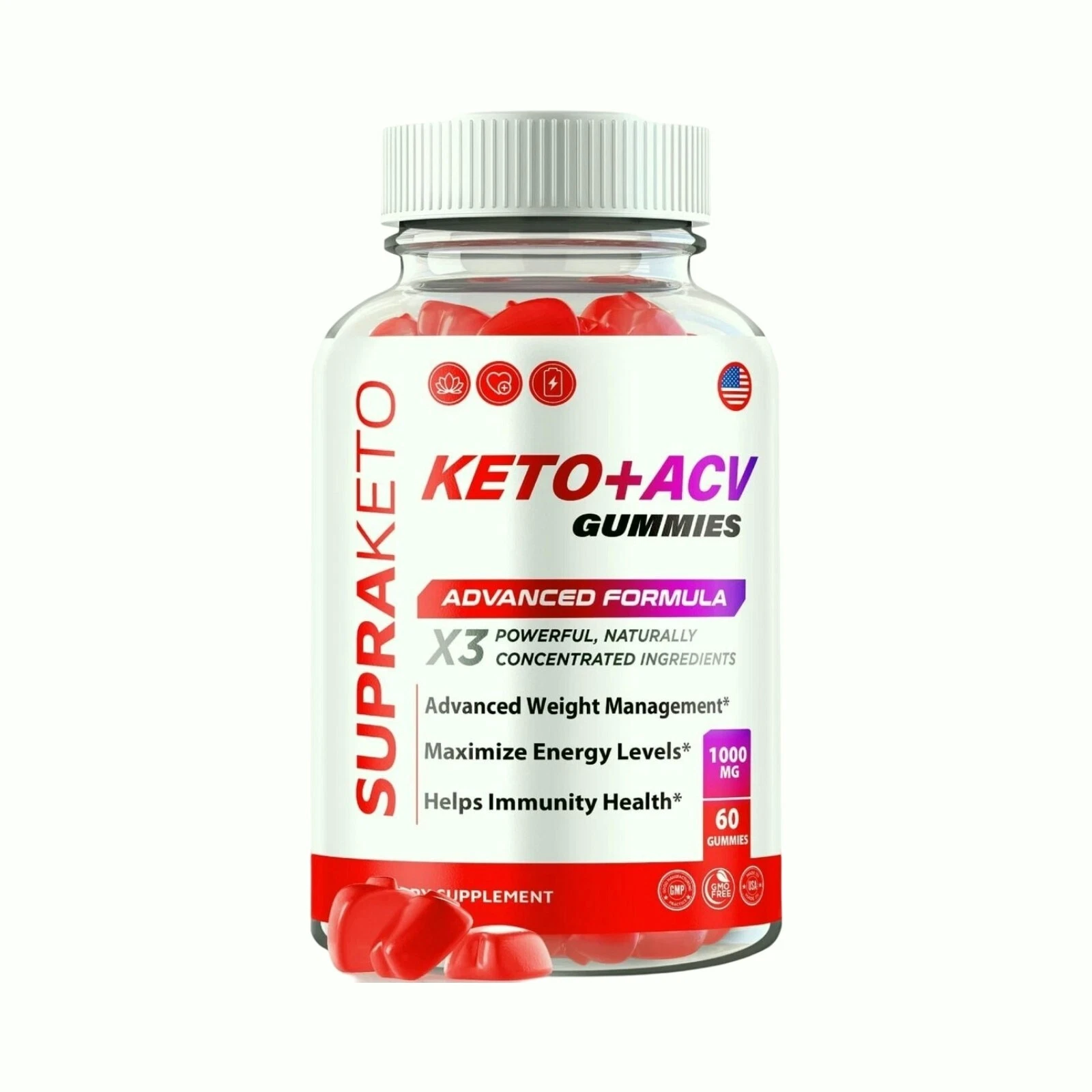 SupraKeto Keto ACV Gummies - Supra Keto ACV Gummies - 60 Gummies