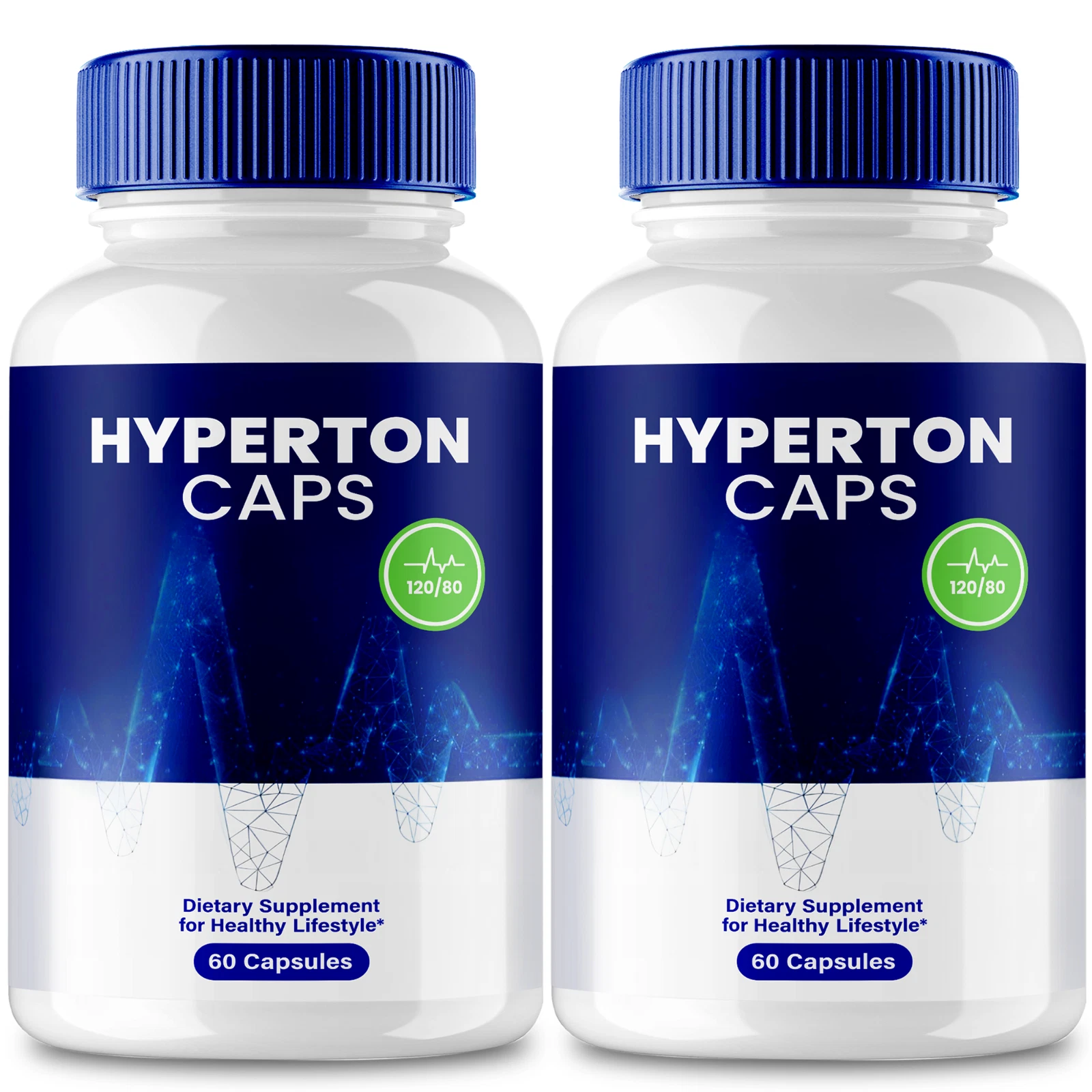 (2 Pack) Hyperton Blood Pressure & Sugar Support Pills, Heart Health Capsules