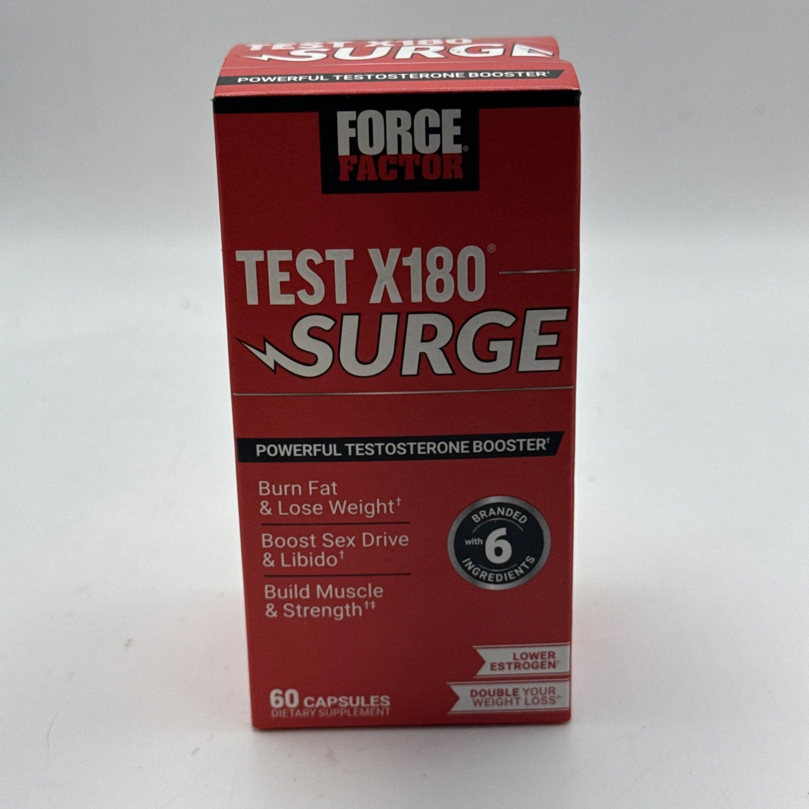Force Factor Alpha King SURGE Powerful Testosterone Booster - 60 Capsules