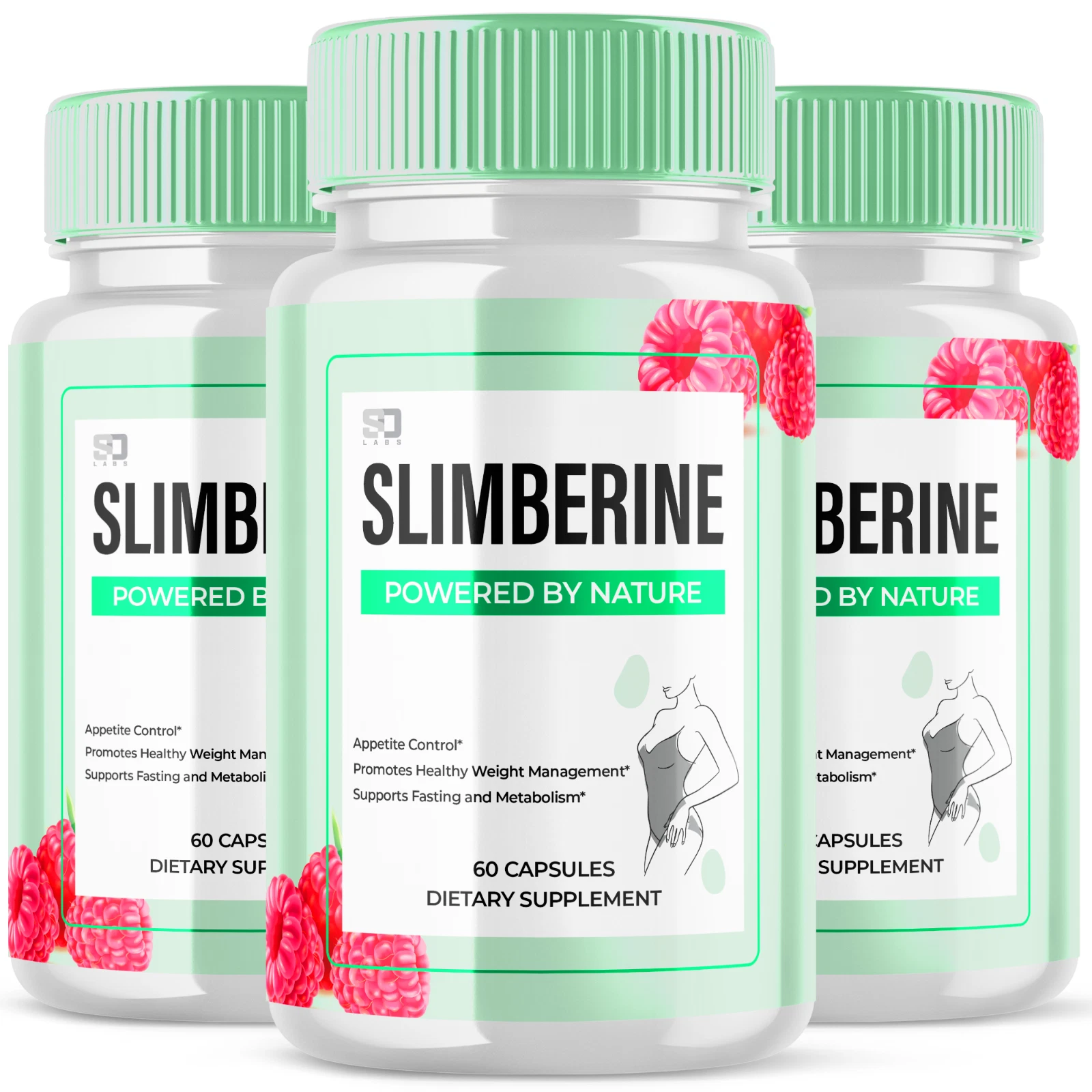 (3 Pack) Slimberine Natural Loss Capsules Powered by Nature Advanced Supplement