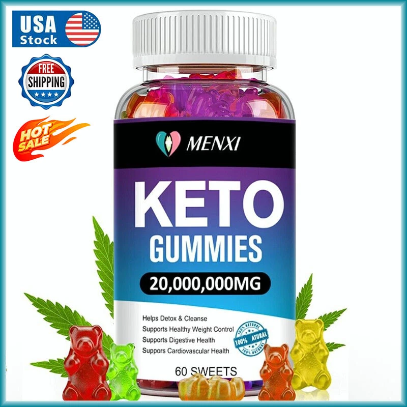 Keto Slimming Gummies 20,000,000mg Apple Cider Vinegar ACV Weight Loss 60 Gummy