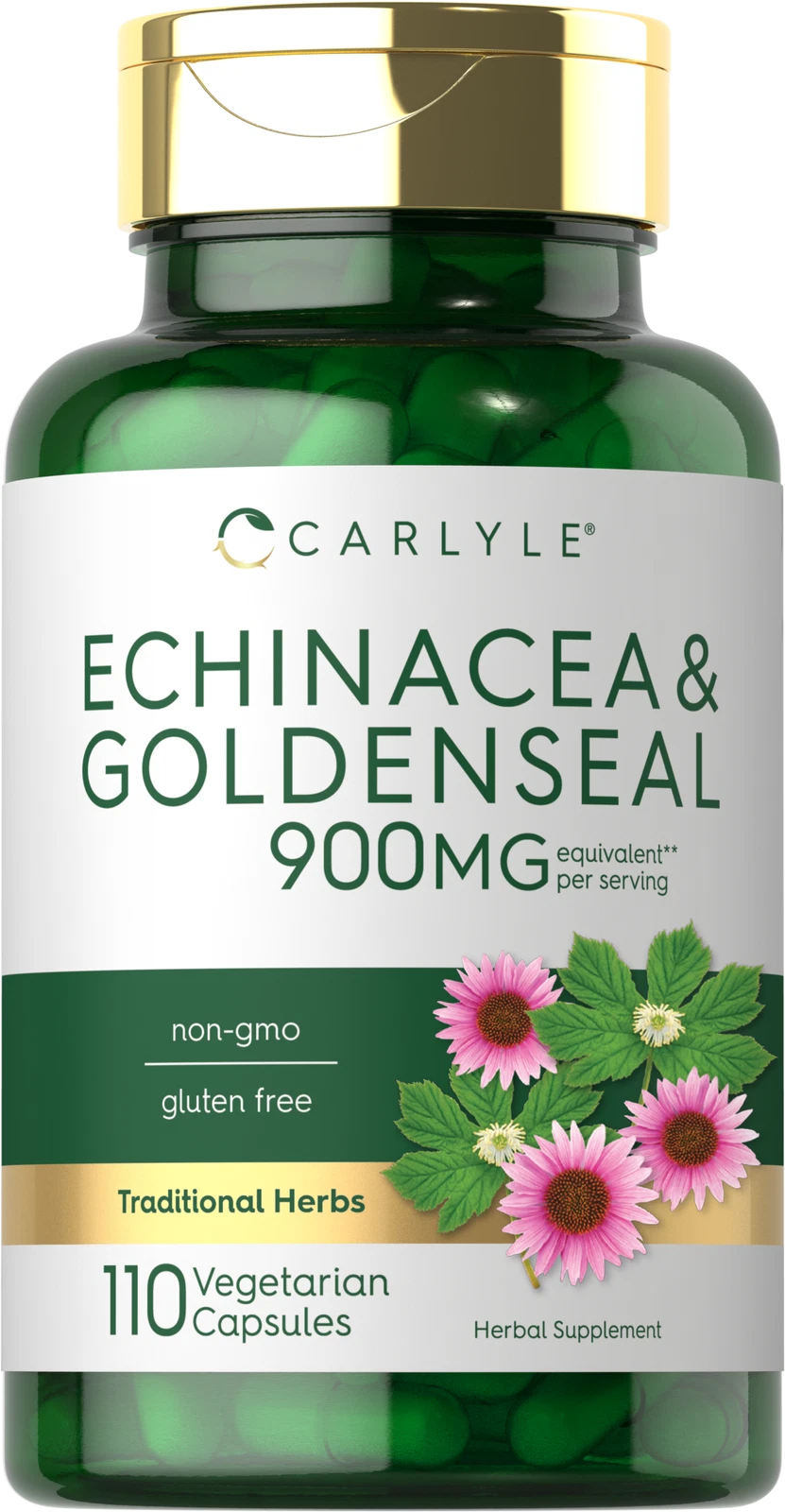 Echinacea Goldenseal | 110 Capsules | Vegetarian, Non-GMO | by Carlyle