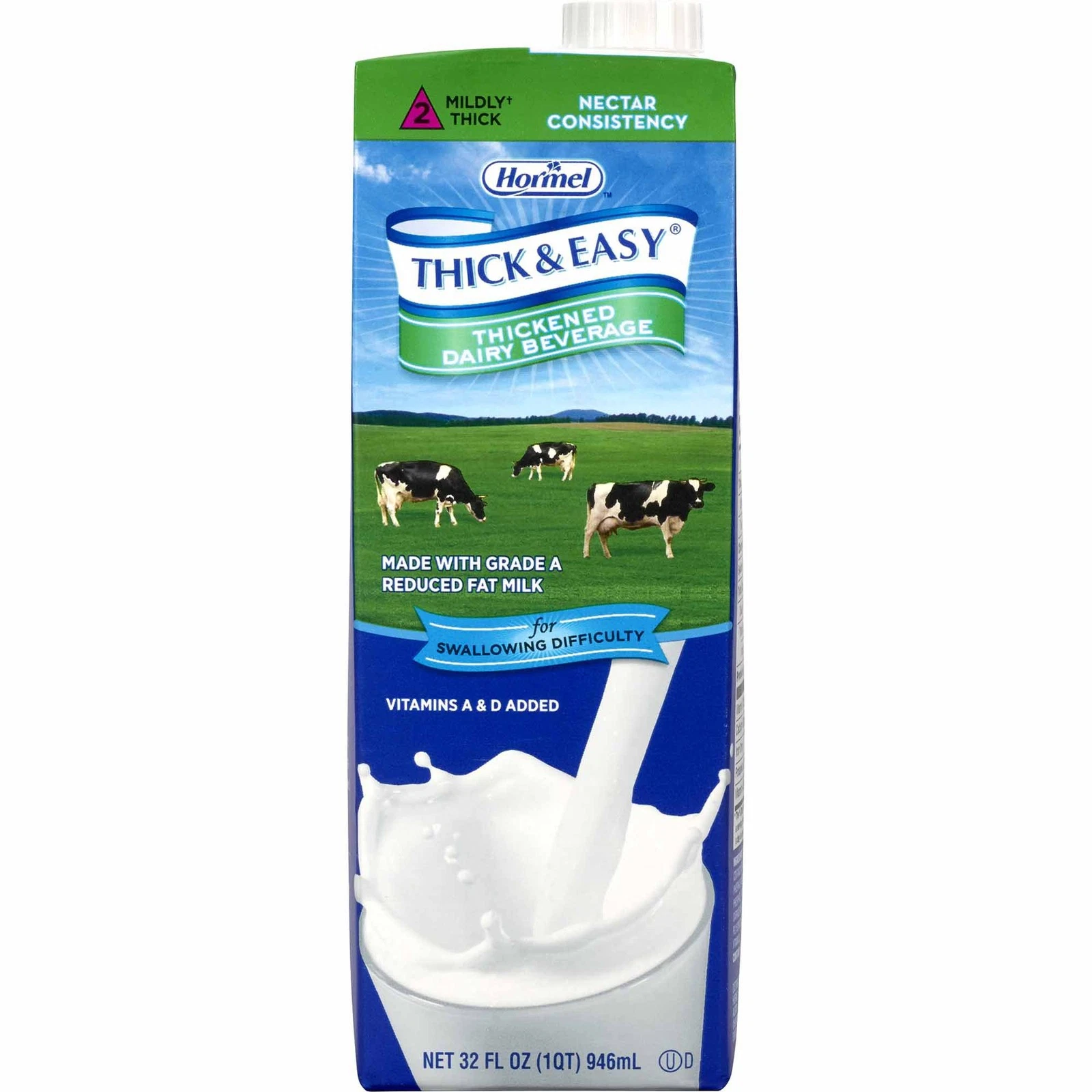 Thick & Easy Dairy Thickened Beverage Milk 32 oz Carton 8 Ct