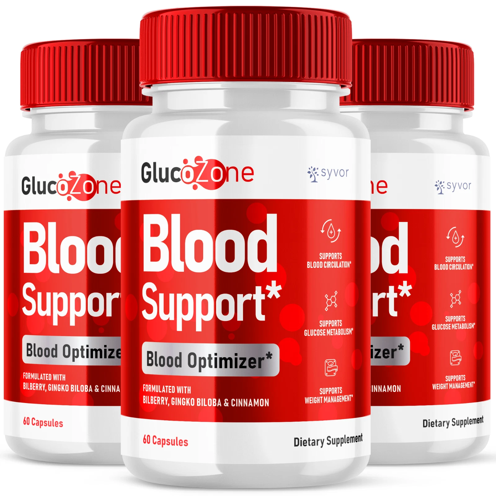 GlucoZone Blood Optimizer, Gluco Zone Glycogen Formula Supplement 180 Capsules