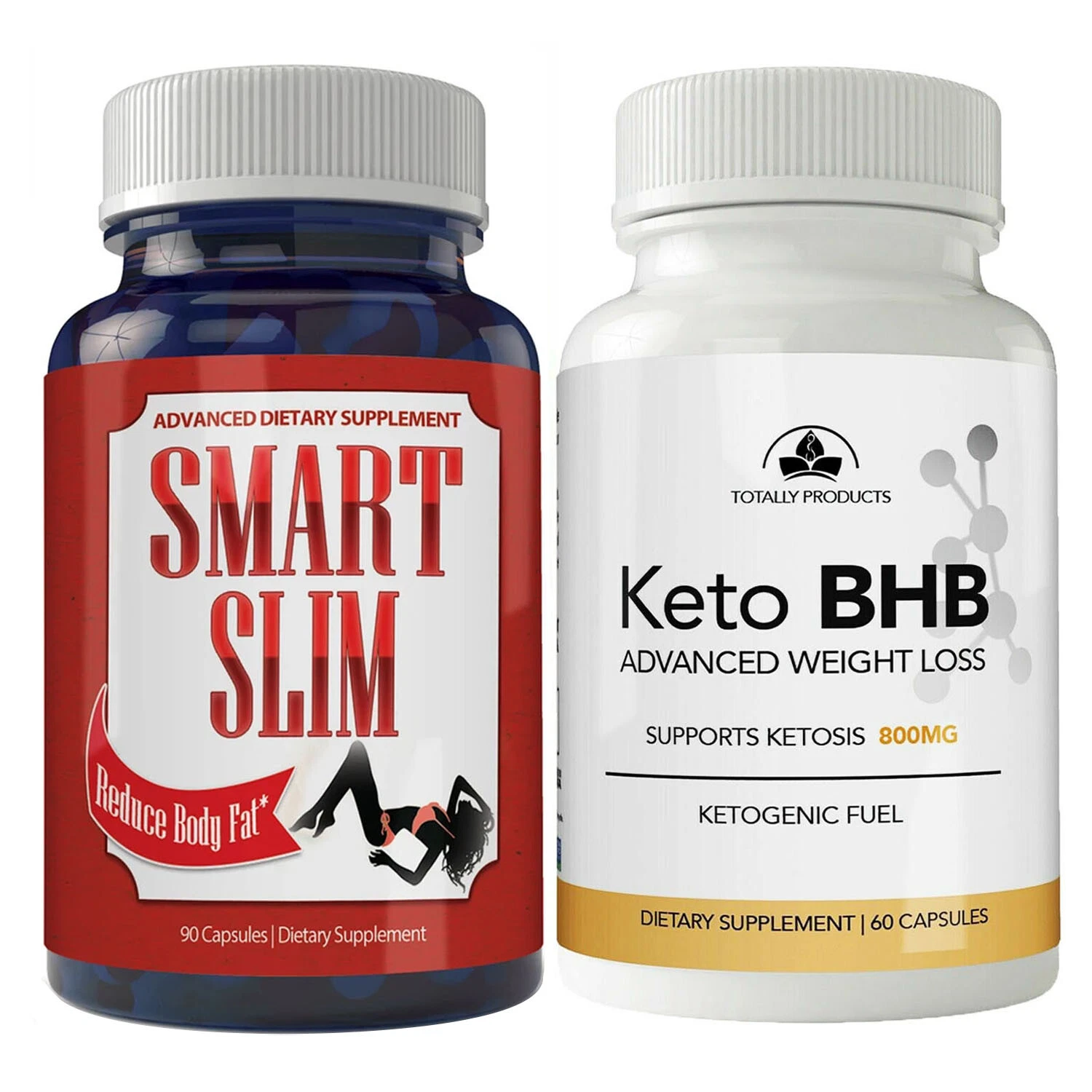 Smart Slim Fat Burn Pure Keto BHB Weight Loss Slimming Pills Combo Free Shipping