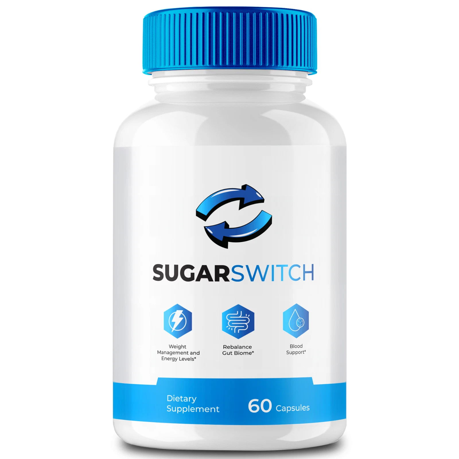 SugarSwitch Pills, Sugar Switch Supports Blood Sugar & Pressure Levels 60ct