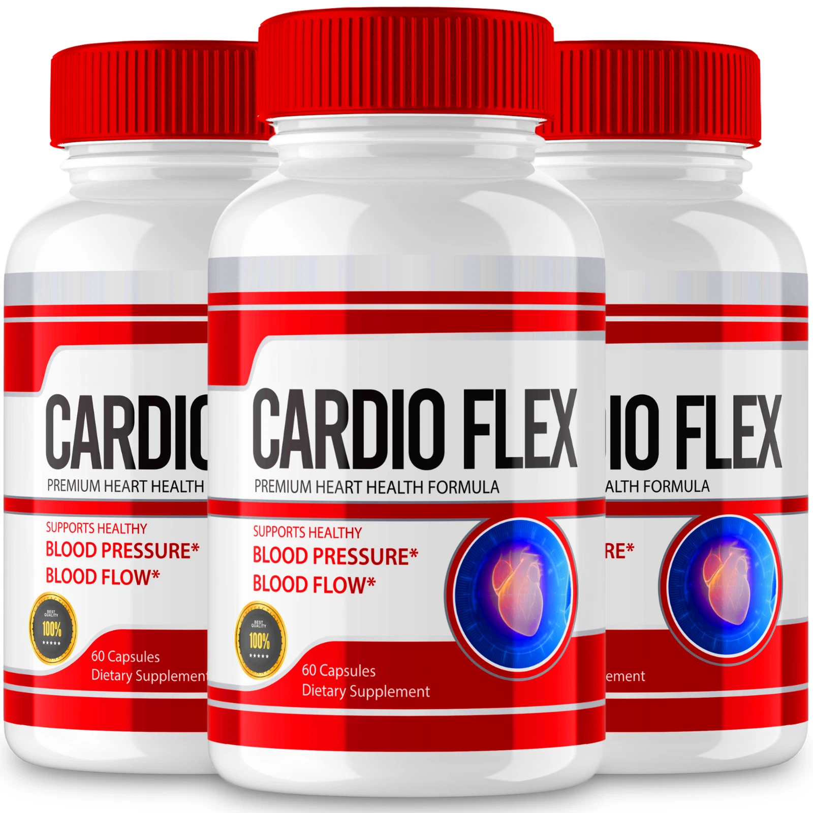 (3 Pack) Cardio Flex, Cardio Flex Blood and Heart Health Formula (180 Capsules)