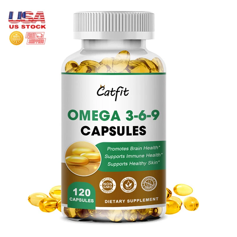 Catfit Omega-3-6-9 Fish Oil Capsule 500mg Support Heart & Brain Healthy 120