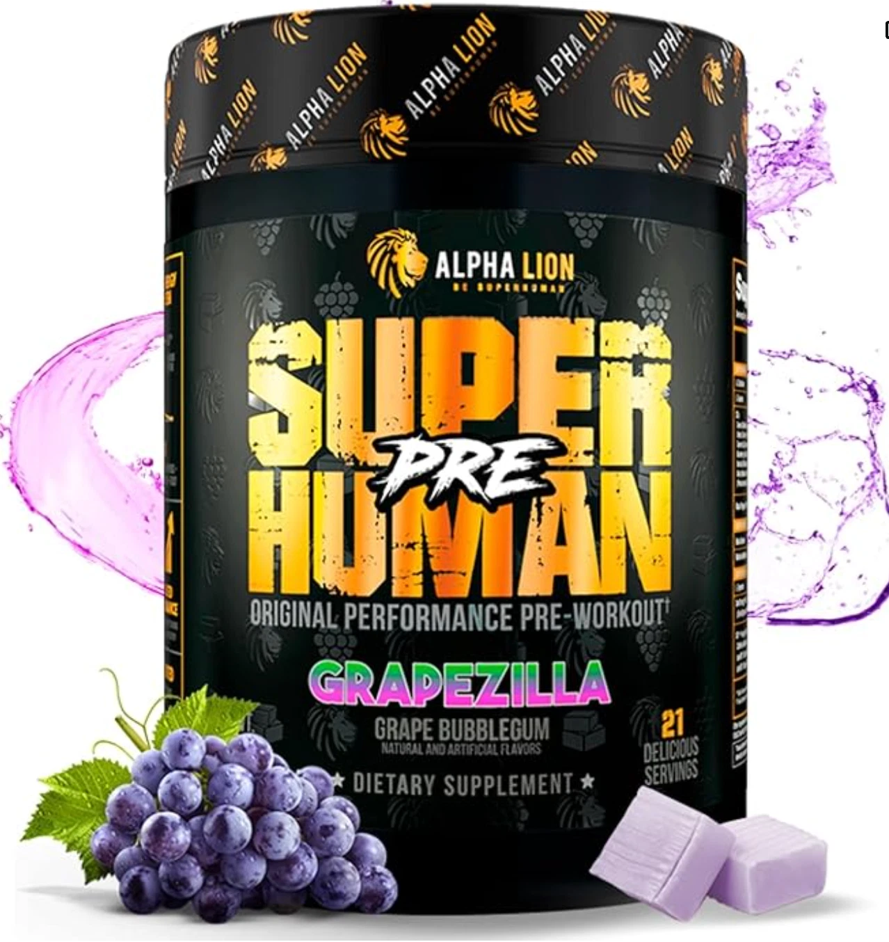 ALPHA LION SUPERHUMAN PRE Original Performance Pre-Workout 21 Orange Gainsicle