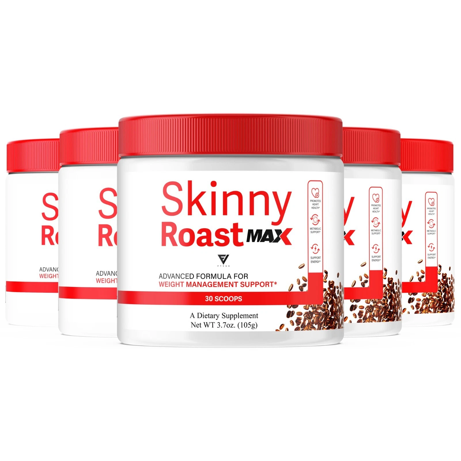 (5 Pack) Skinny Roast Weight Management Powder SkinnyRoast Energy Supplement