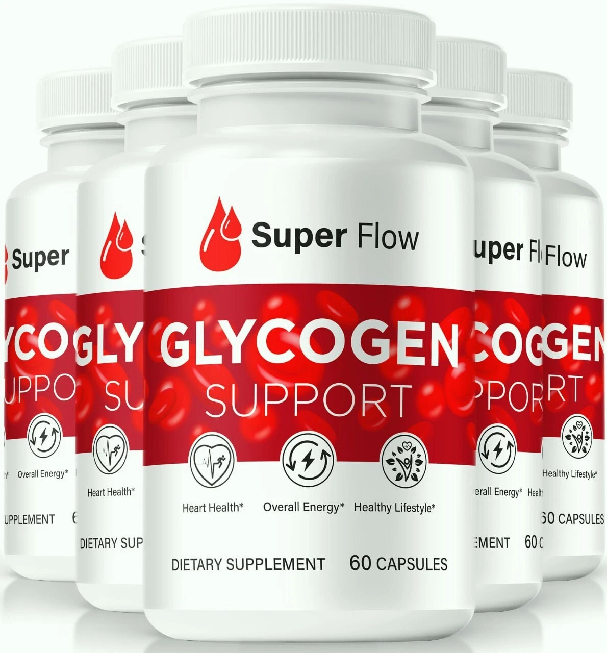 (5 Pack) Super Flow Glyco Optimizer, SuperFlow Advanced Glycogen Support Pills