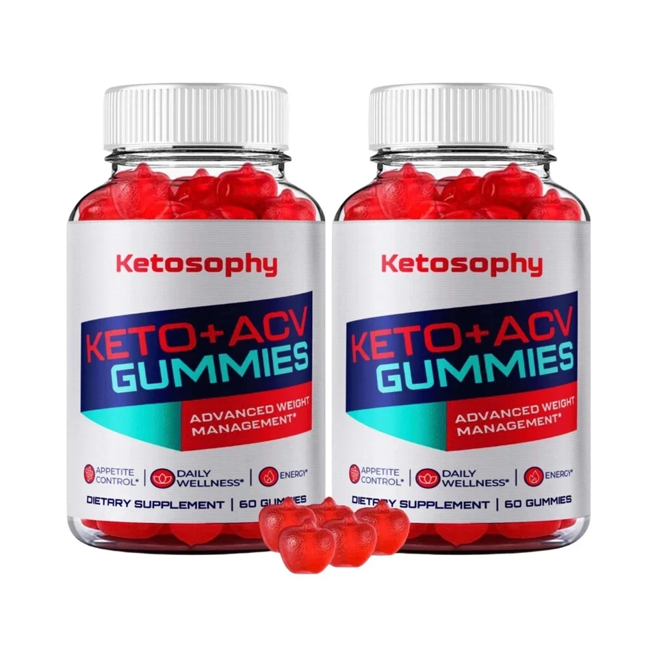 2-Pack Ketosophy Keto ACV Gummies, Ketosophy Gummies Weight Loss -120 Gummies