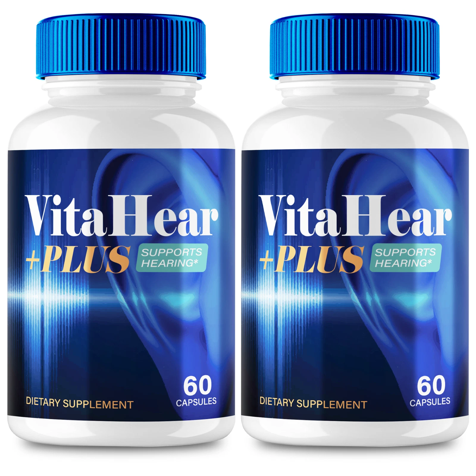 (2 Pack) Vitahear Plus Hearing Support, Vita Hear Tinnitus Pills (120 Capsules)