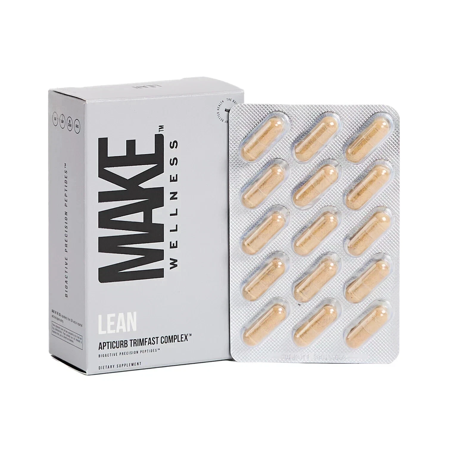 MAKE Wellness LEAN Embrace your confident side 30 Day Supply exp 12/2026#