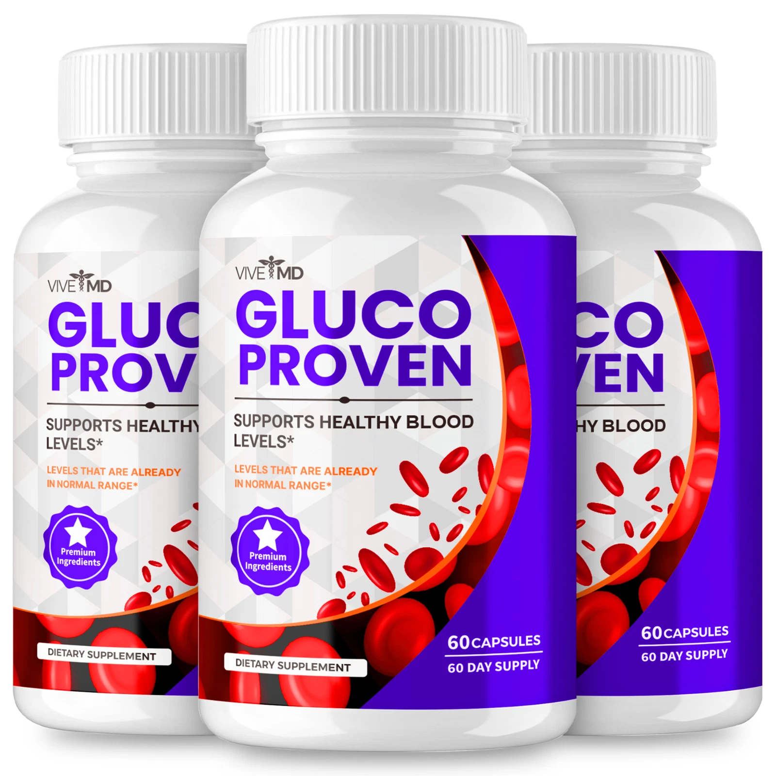 Gluco Proven Capsules Advanced Dietary Supplement Official Formula (3 Pack)
