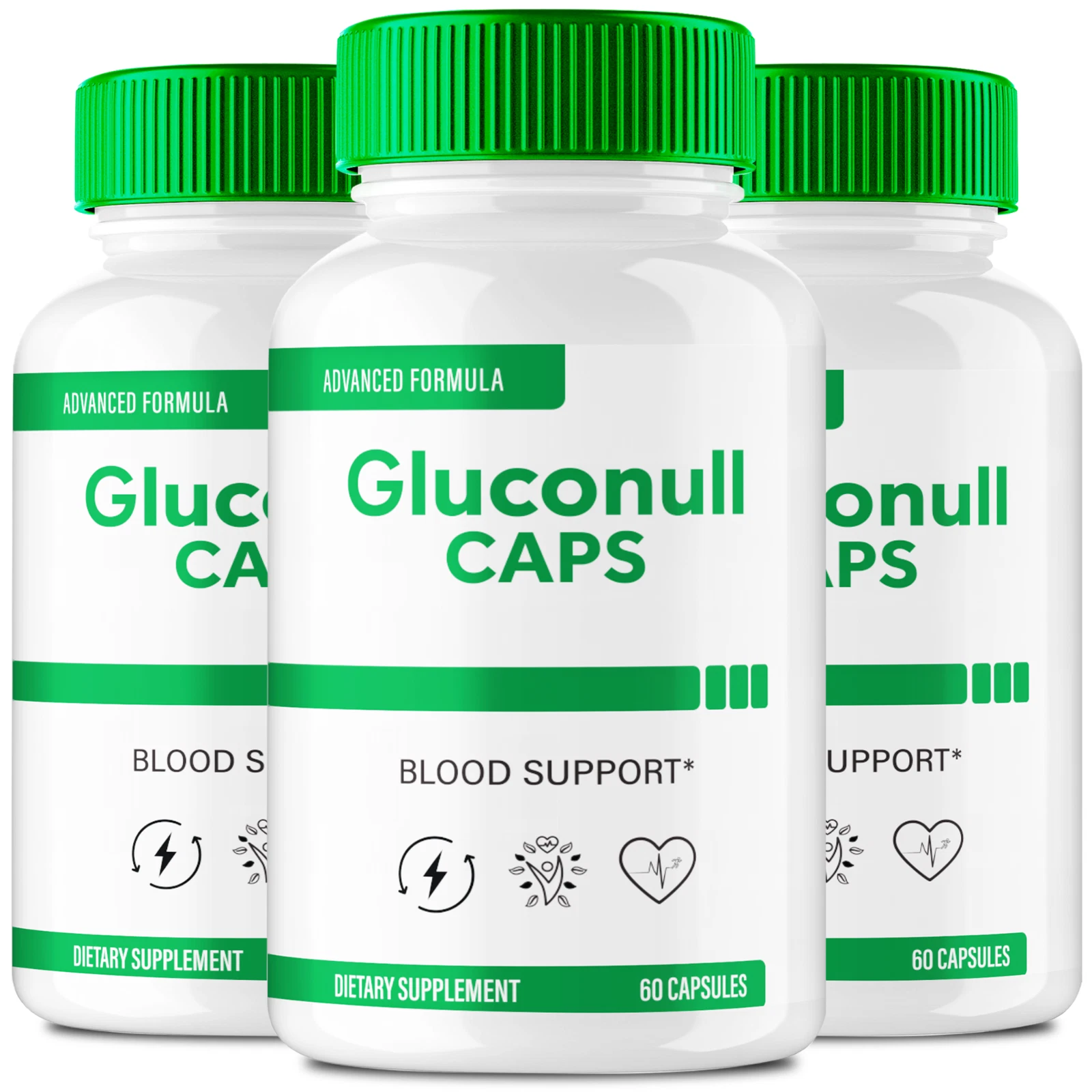(3 Pack) Gluconull Caps, Gluco Null for Blood Sugar & Pressure Support