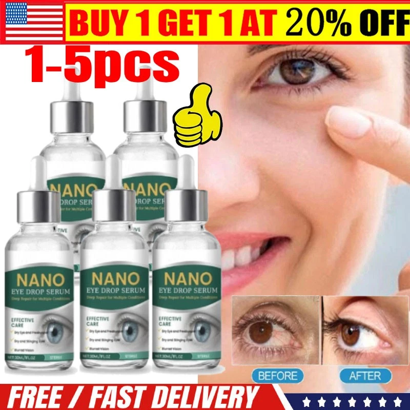 5X Eye Drops Serum, Natural Lubricant Eye Drops for Dry Eye Presbyopia] NEW USA