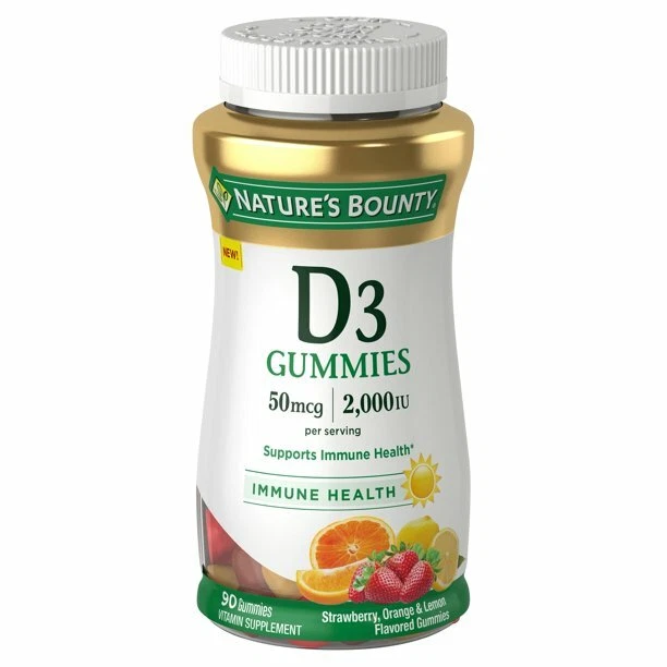 Nature's Bounty Vitamin D3 Gummies- 50 mcg- 2000 IU- 90 Ct