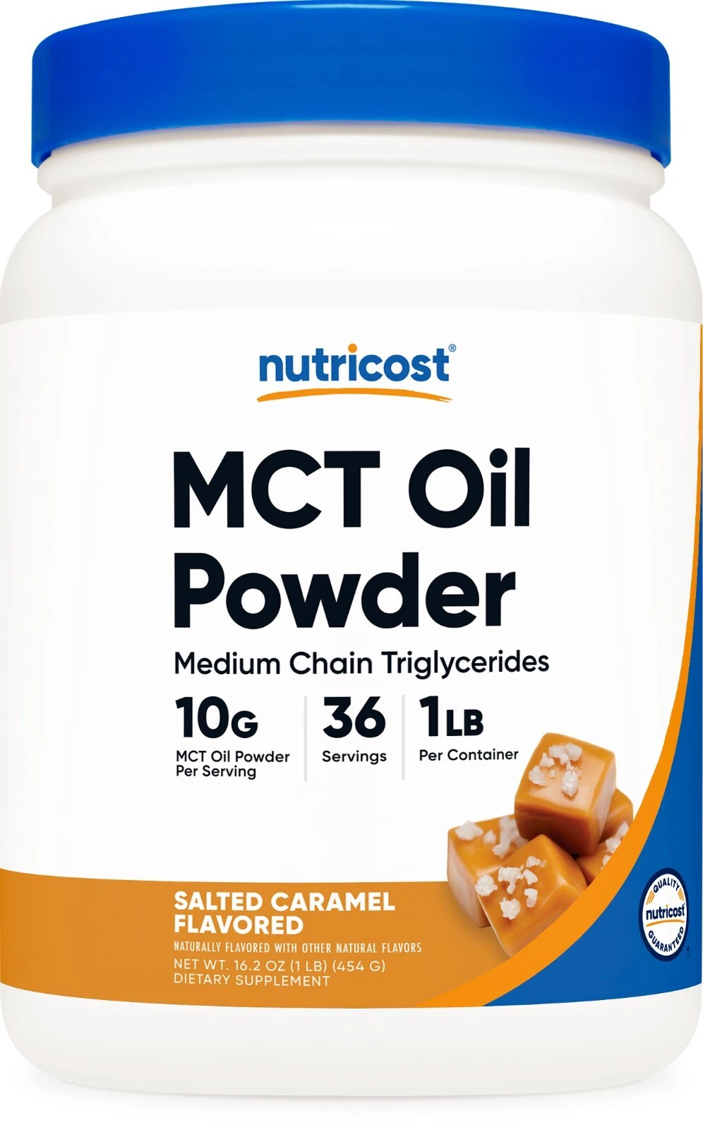 Nutricost Premium MCT Oil Powder (1 LB) (Salted Carmel) (36 Servings)