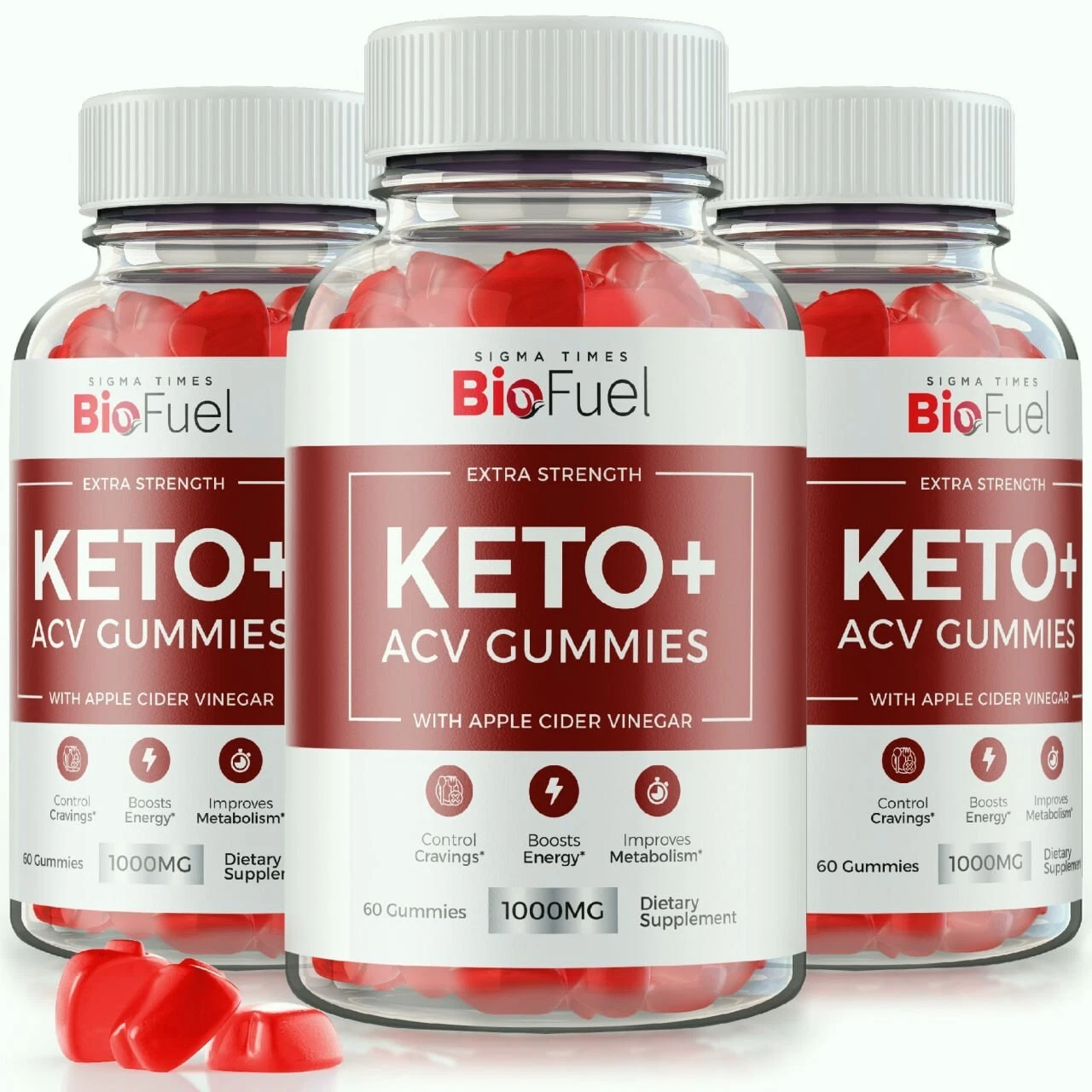 (3 Pack) Bio Fuel Keto ACV Gummies for Advanced Weight Loss & Maximum Strength