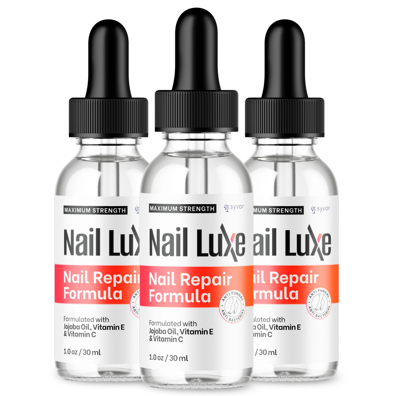 Nail Luxe Nail Repair Formula Drops Advanced Maximum Strength Formula (3 Pack)