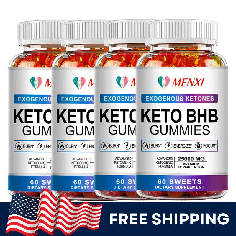 25000mg Weight Loss Supplement Keto BHB Gummies Fat Burner Suppress Appetite×1×4