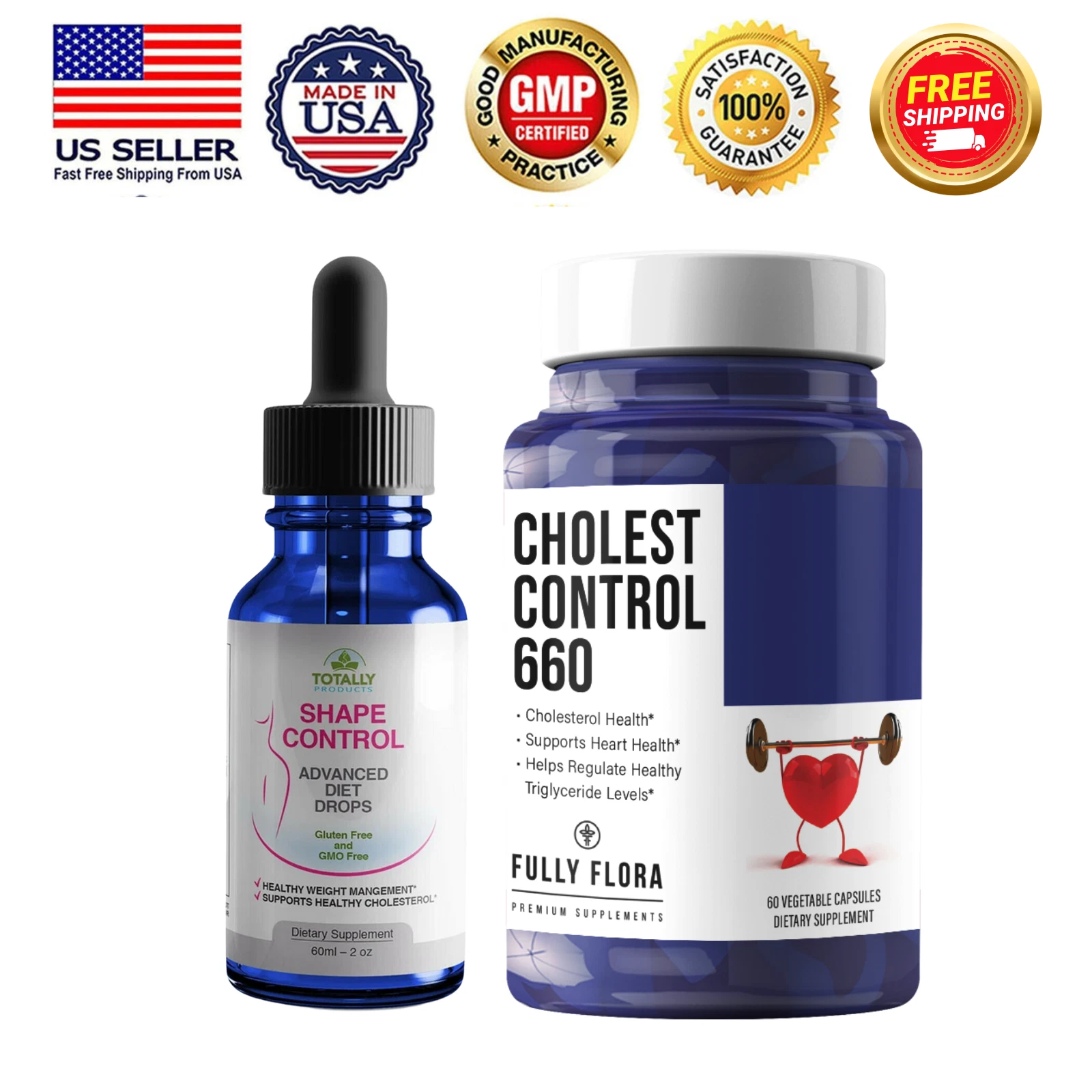 Shape Control Weight Loss Diet Drops Cholesterol Control Heart Health Supplement