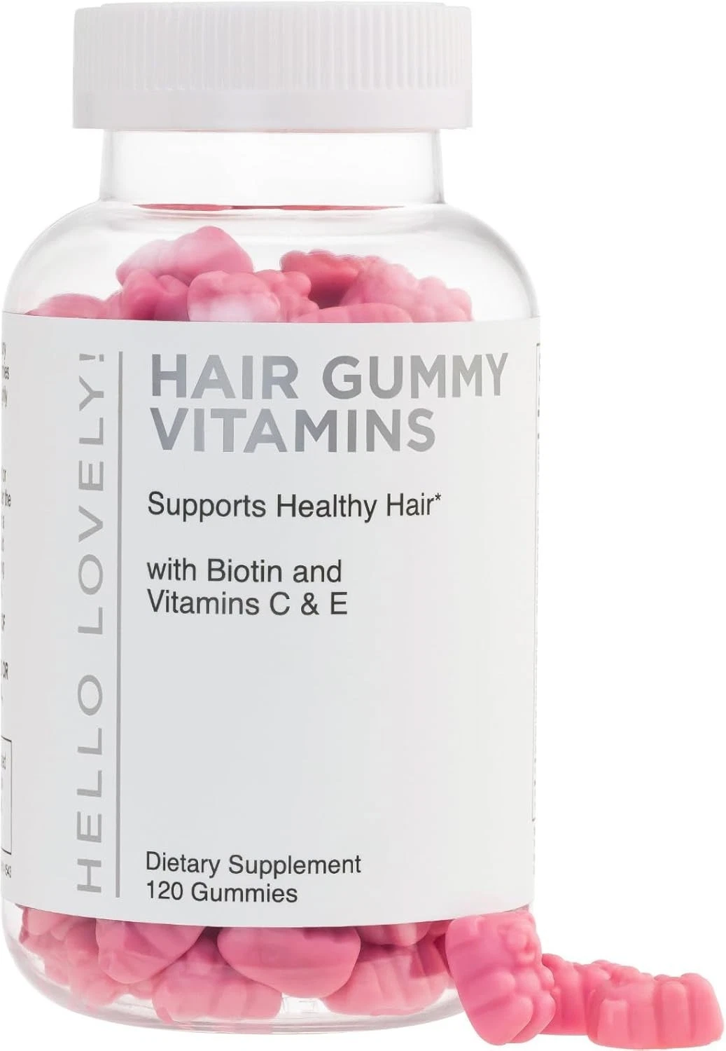 Hair Vitamins Gummies - Biotin 5000 mcg with Vitamin E, C & Zinc for Hair Growth