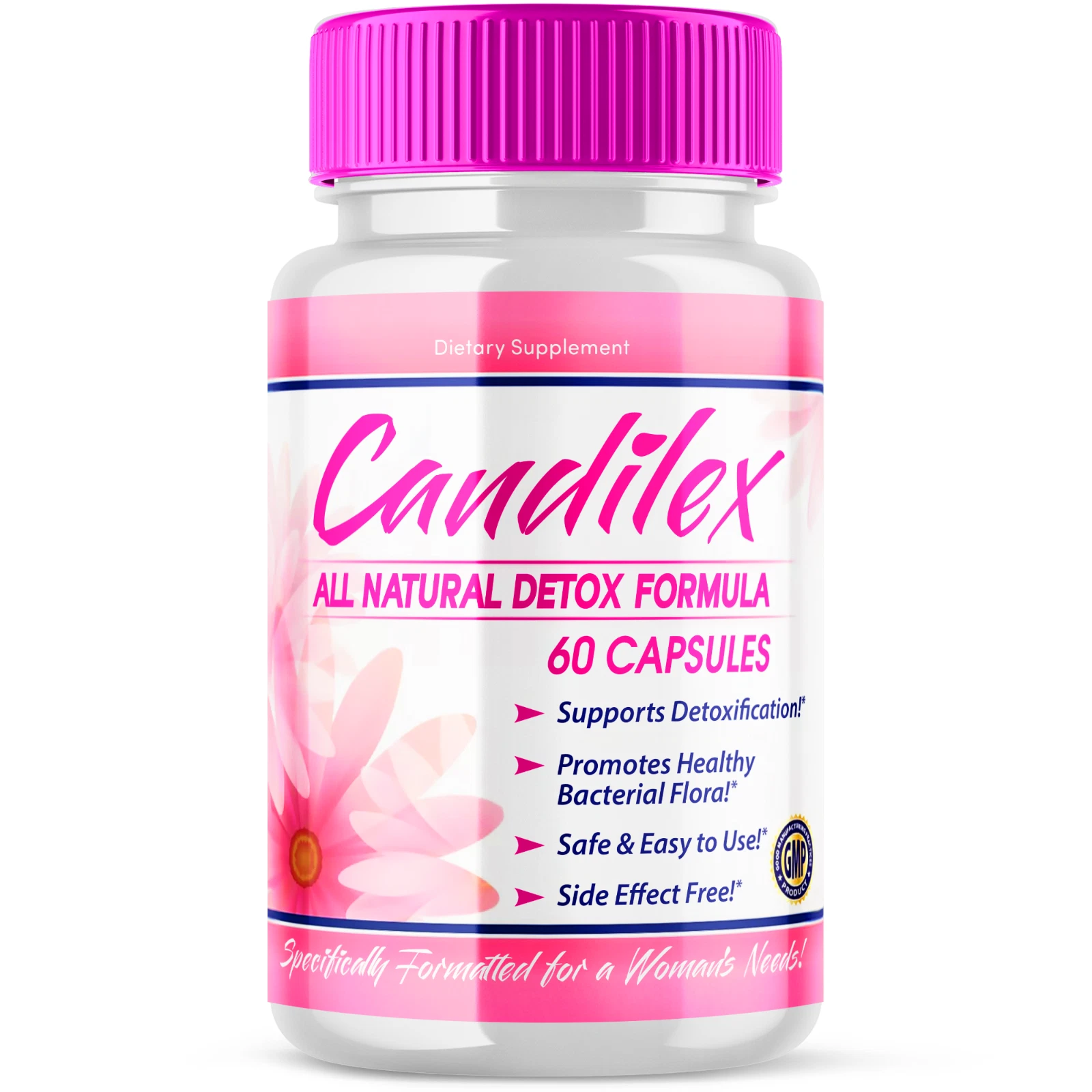 1 Pack, Candilex for Women Natual Detox Formula Vitamin Supplement, 60 Capsules