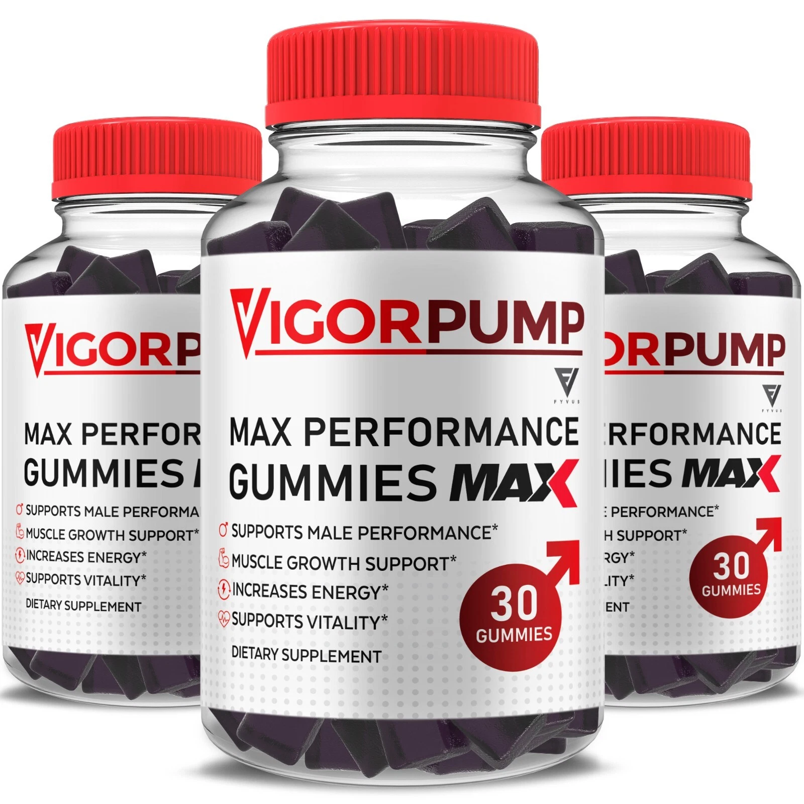 (3 Pack) Vigor Pump Max Gummies VigorPump Max Performance Gummy (3 Month Supply)