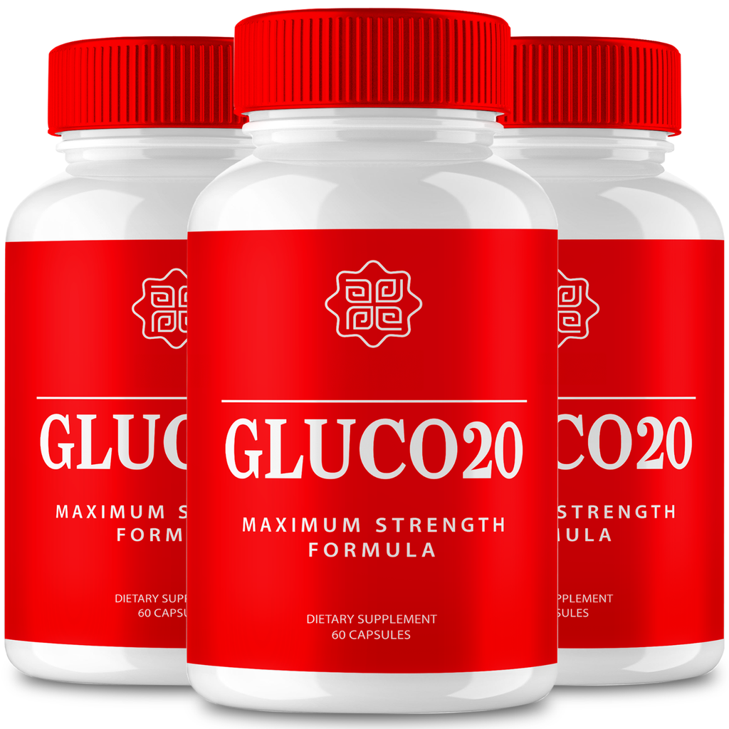 (3 Pack) Gluco20 Blood Support Capsules, Gluco 20 Blood Pills (180 Capsules)