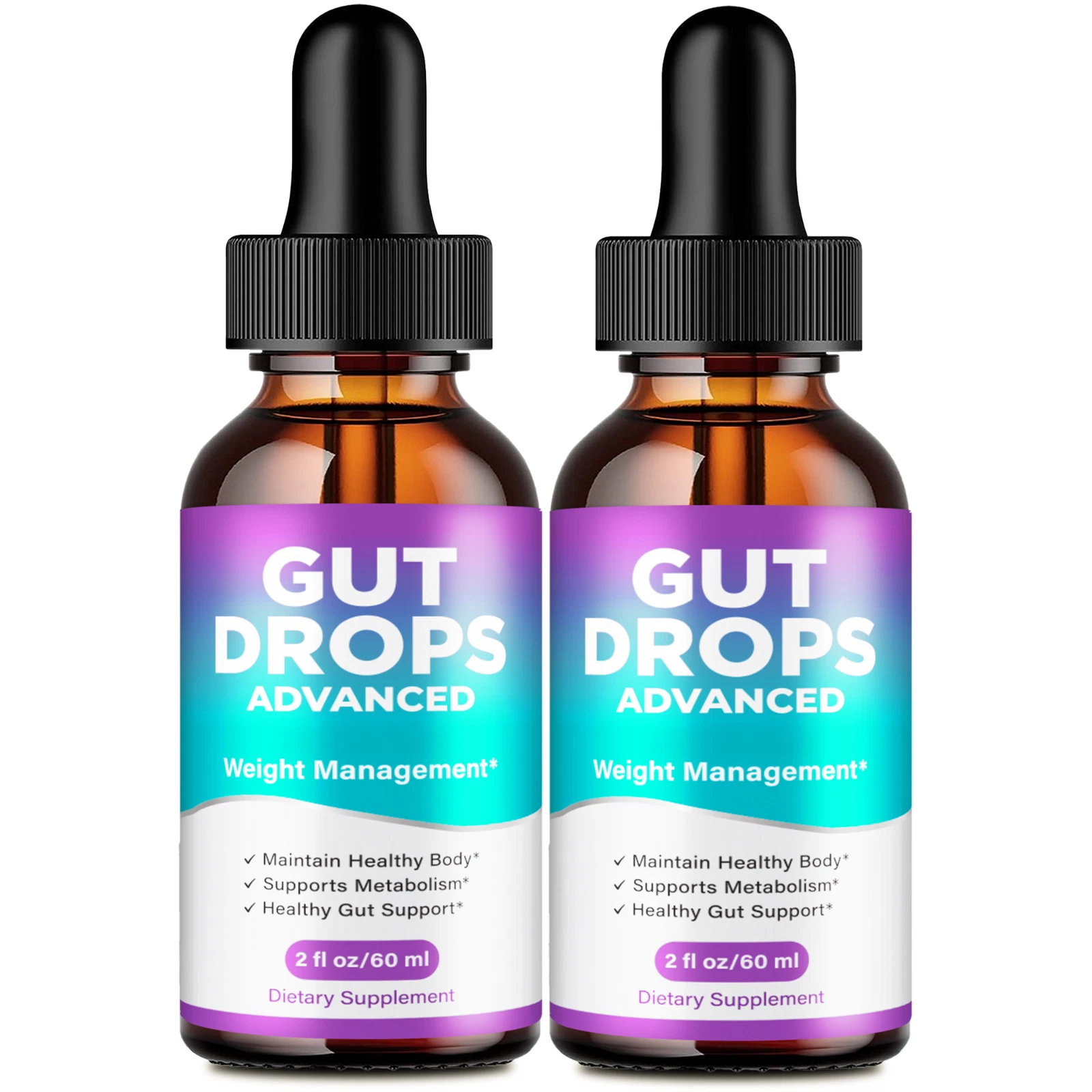 (2 Pack) Gut Drops Advanced, GutDrops Keto for Weight Loss Management Drops