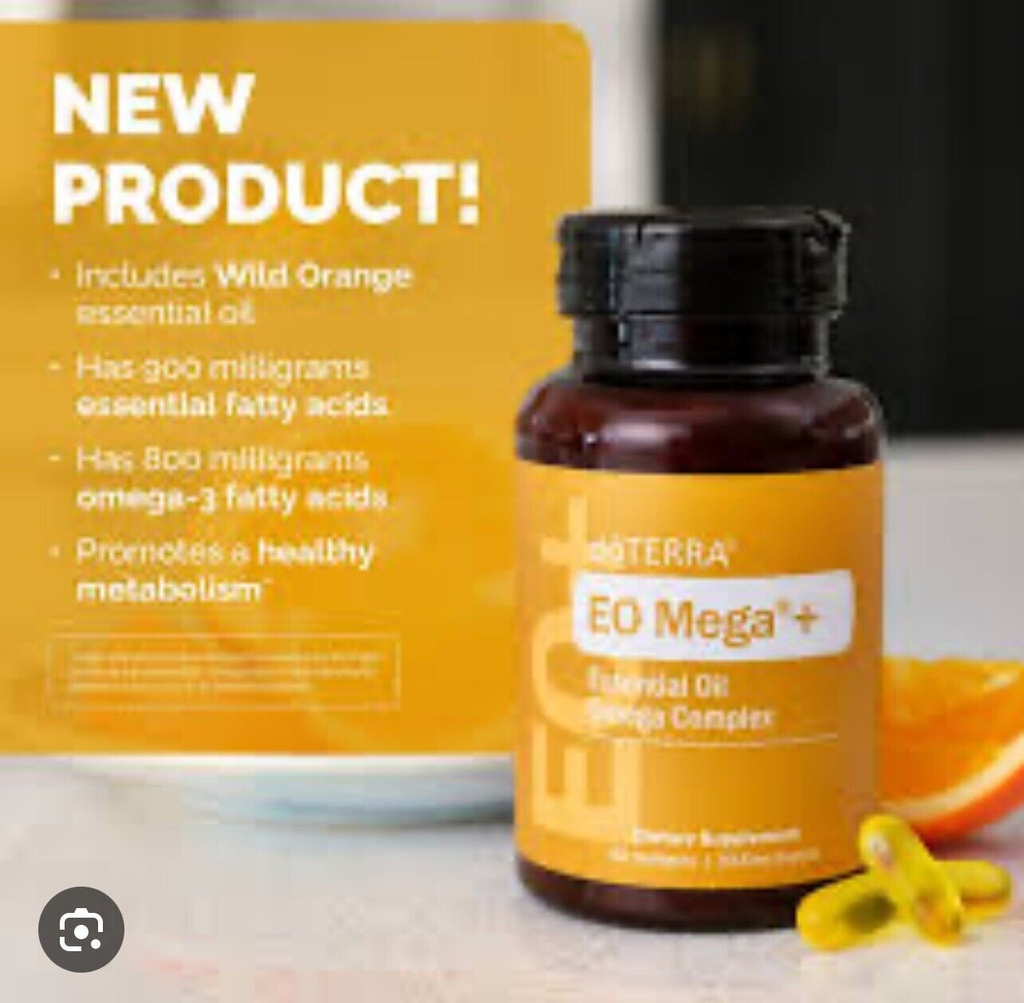 doTERRA EO Mega+ Essential Oil Omega Complex 90 Softgels, Exp 2026